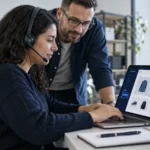 Profesionales revisando la accesibilidad web para pymes en una tienda online