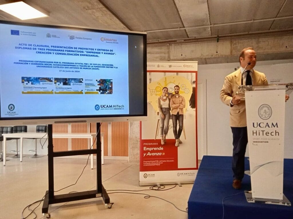 Jesús Portilla durante una ponencia del programa UCAM HiTech