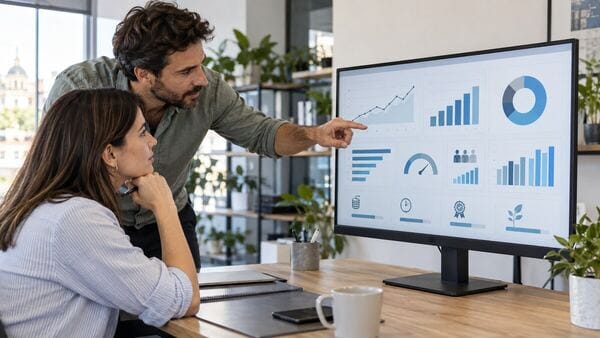 ROI de la inteligencia artificial en una pyme con indicadores de costes, tiempo y resultados