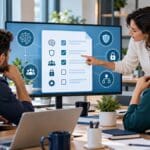 Equipo de una pyme revisando su política de uso de inteligencia artificial